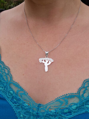 Pendentif en argent baobab