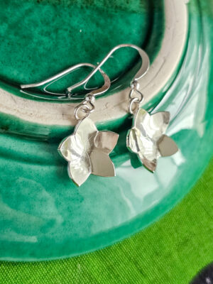 Boucles d'oreilles fleurs en argent