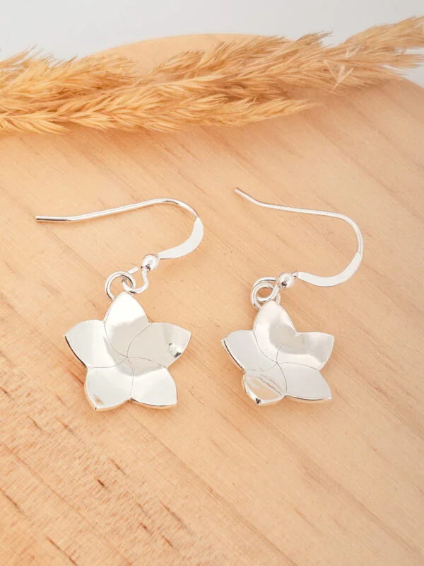 Boucles d'oreilles fleurs en argent