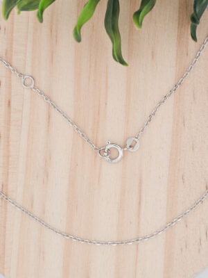 Chaîne en argent rhodié réglable de 42 à 45 cm