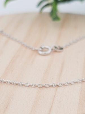 Chaîne en argent rhodié réglable de 42 à 45 cm